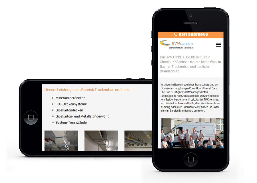 Webseite mobile Anpassung erstellt von Digital Connect aus Chemnitz