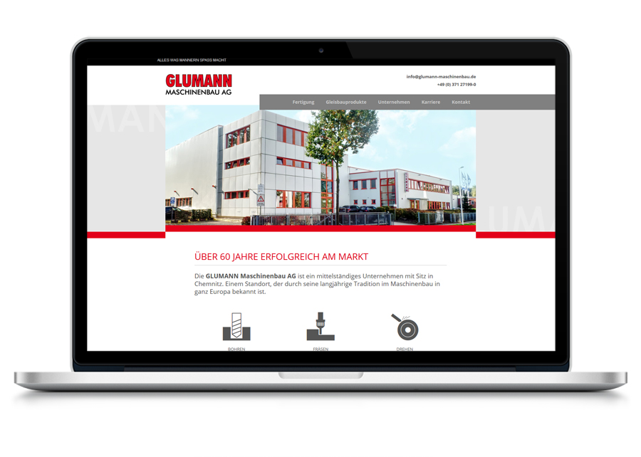 Glumann Maschinenbau Webseite