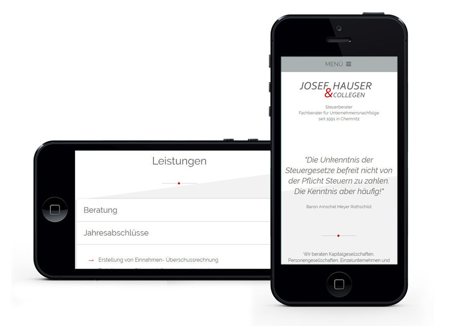 Webseite mobile Anpassung erstellt von Digital Connect aus Chemnitz