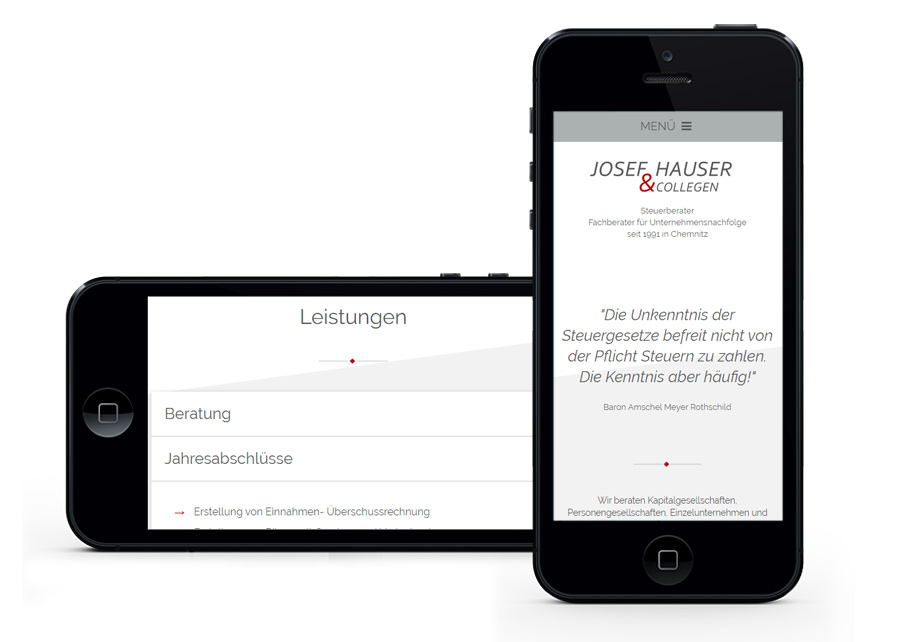 Webseite mobile Anpassung erstellt von Digital Connect aus Chemnitz