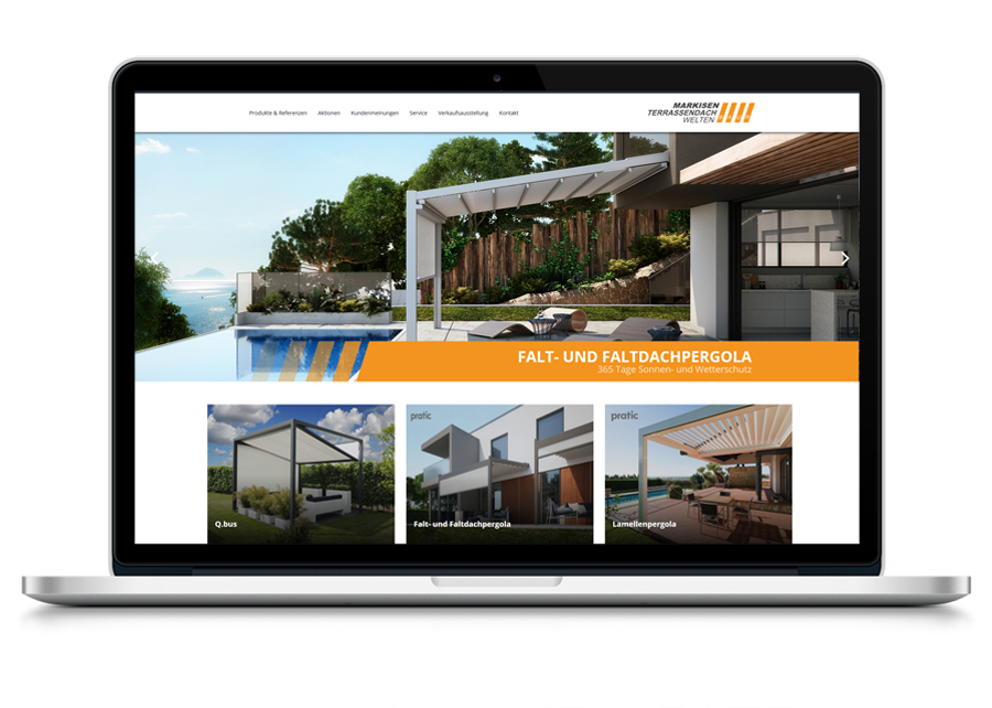 Webseite Referenz Markisen Baur Dresden