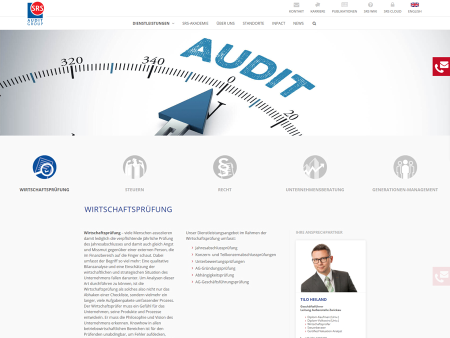 SRS Audit Webseite