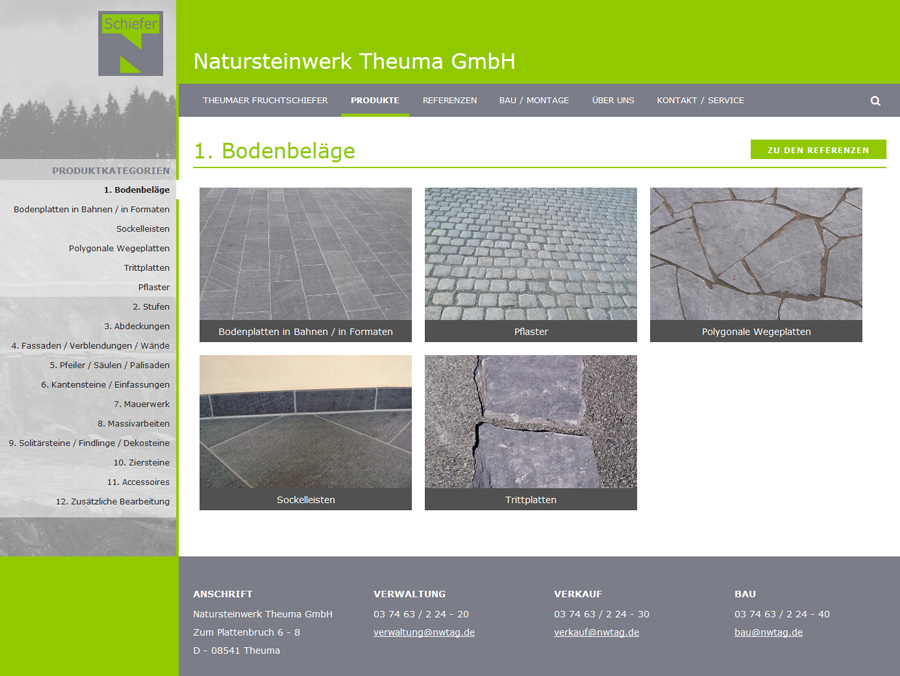 Natursteinwerk Webseite