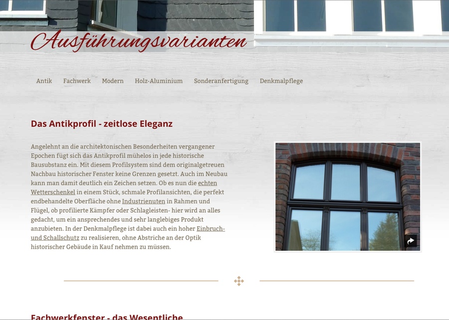 Graf Holzfenster Webseite