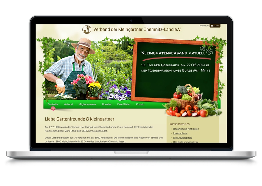 Gartenverband Webseite