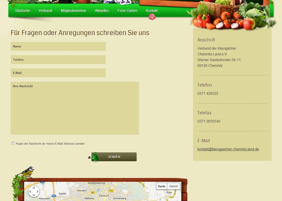 Gartenverband Webseite