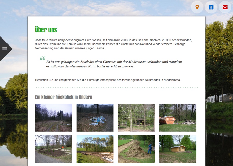 Naturbad Niederwiesa Website