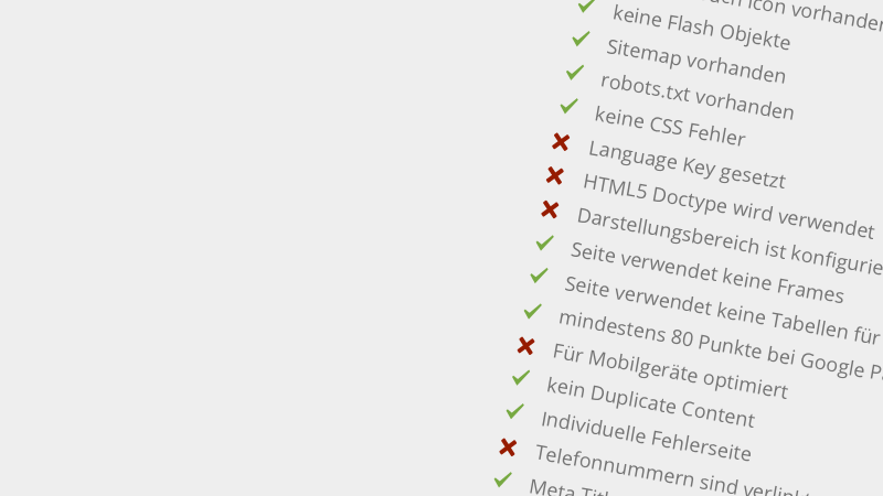 SEO-Faktoren Website-Check