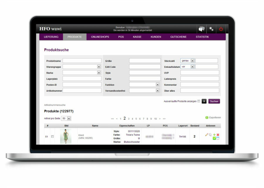 Warenwirtschaft Webdesign