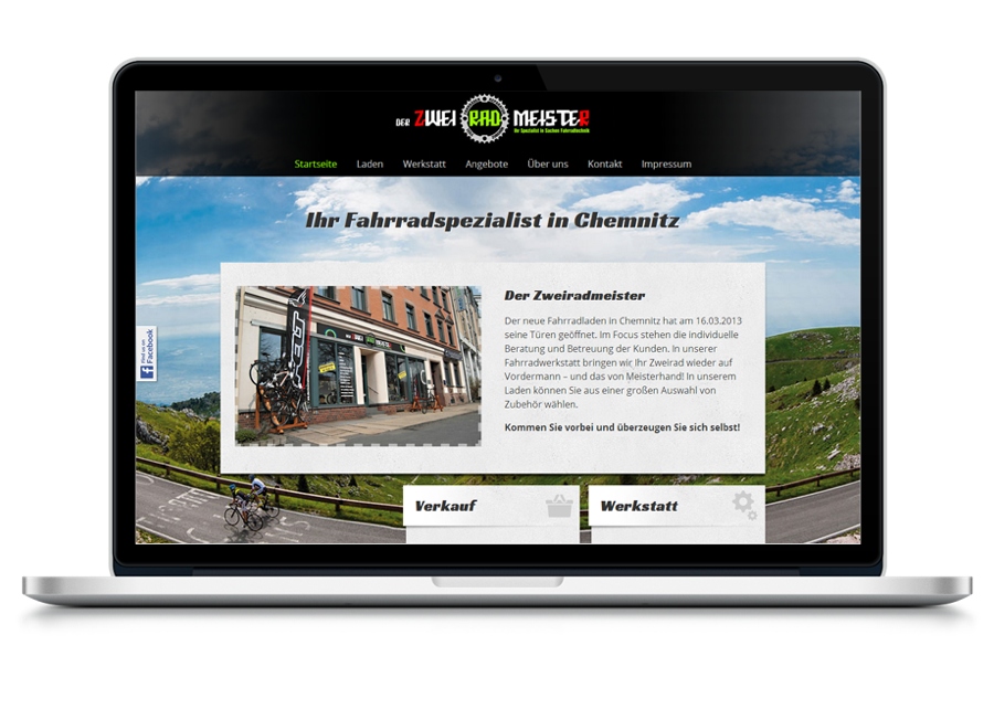 Zweirradmeister Chemnitz Webseite