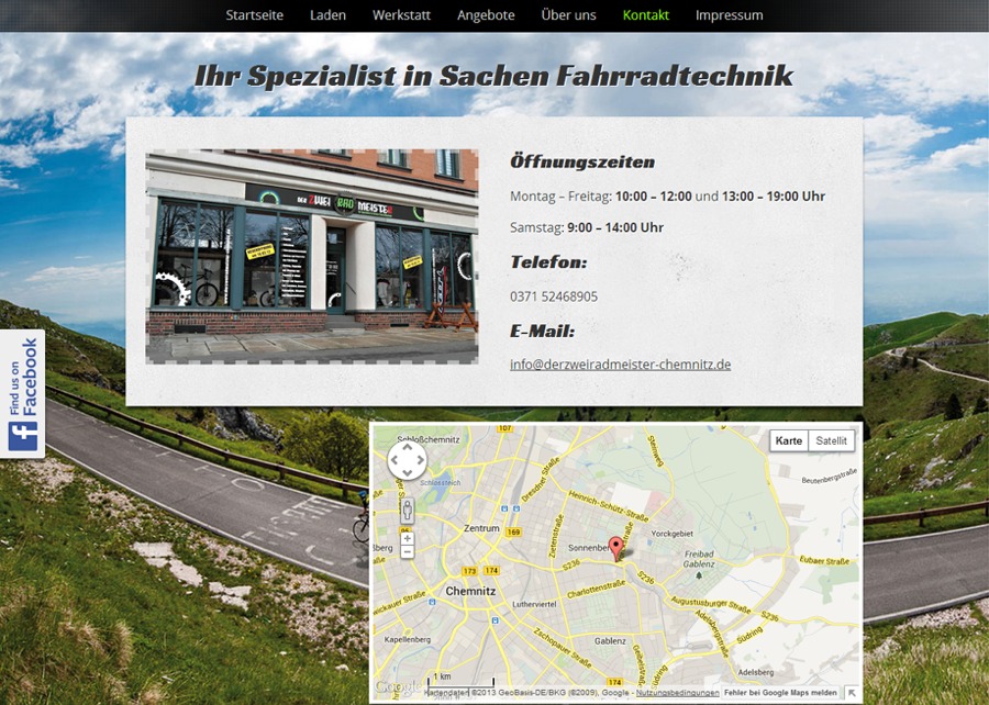 Zweirradmeister Chemnitz Webseite