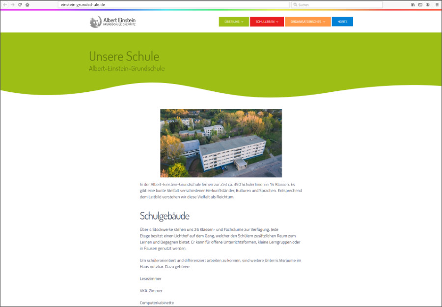 Einstein Grundschule Webseite