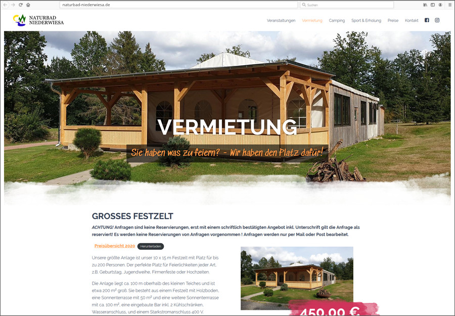 Naturbad Webseite