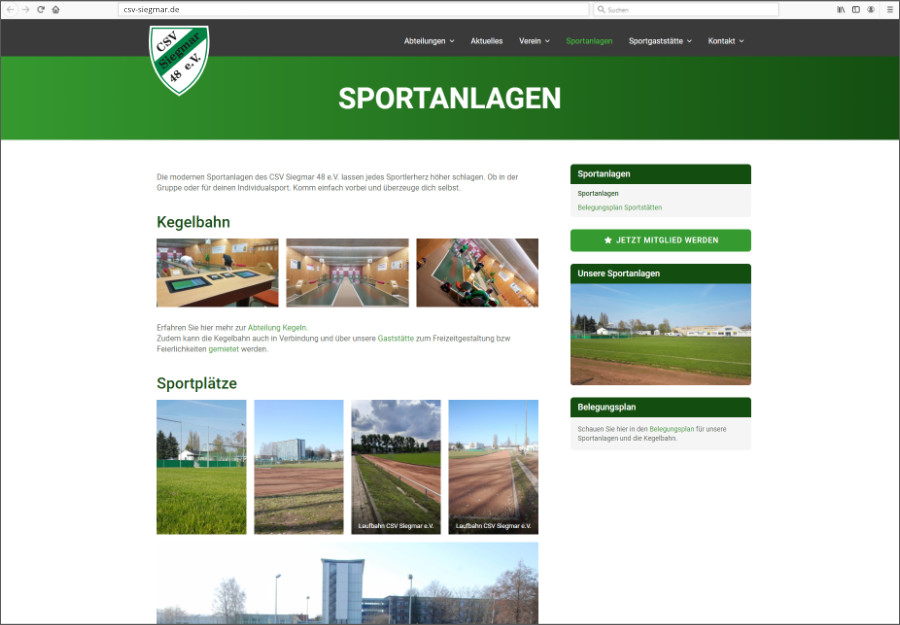CSV Siegmar Webseite