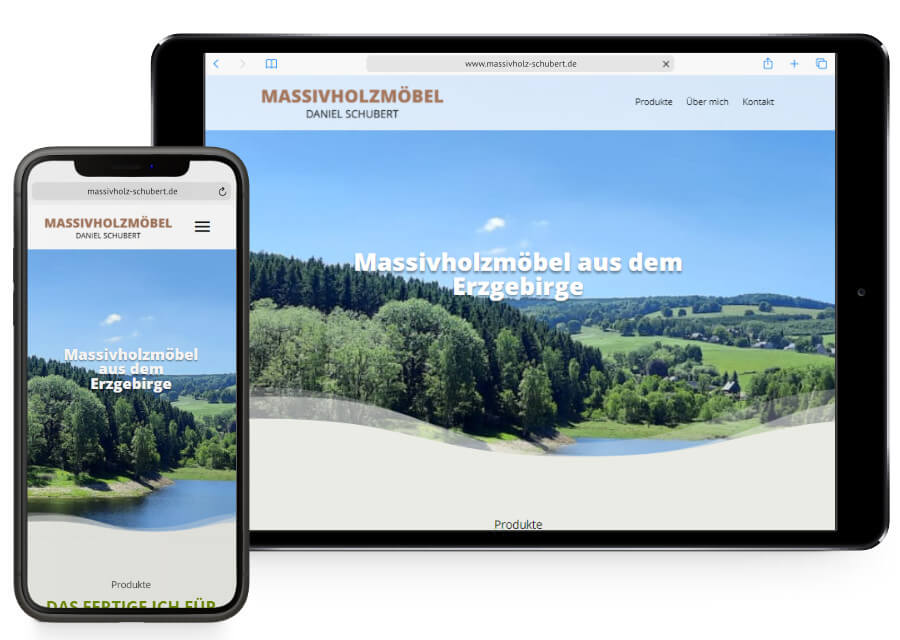 Webseite Massivholzmöbel