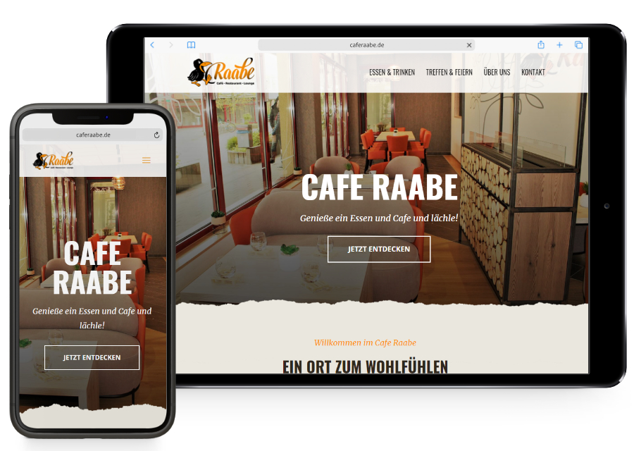 Webseite Cafe Raabe