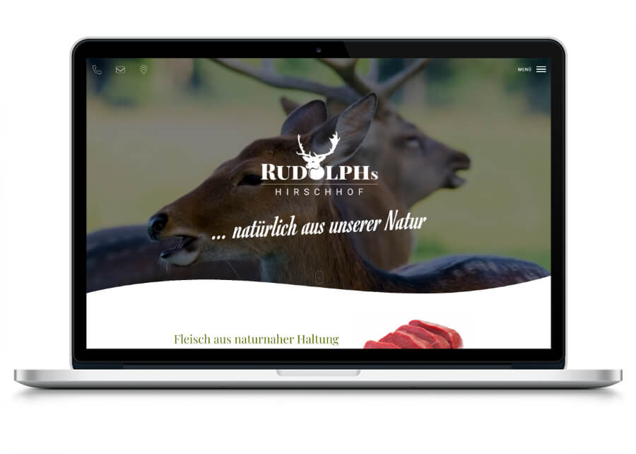 Vorschau auf die Webseite von Rudolphs Hirschhof
