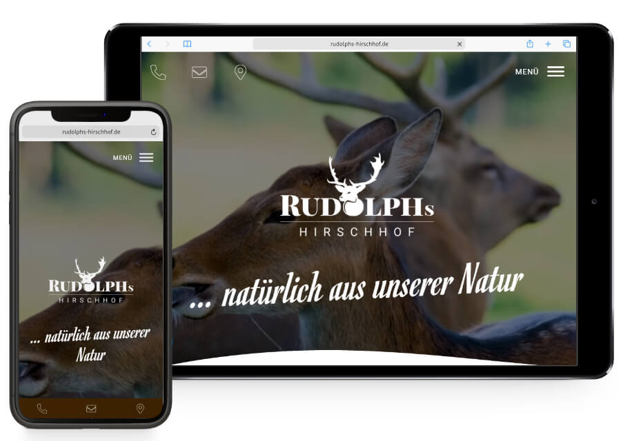 Vorschau auf die Webseite von Rudolphs Hirschhof