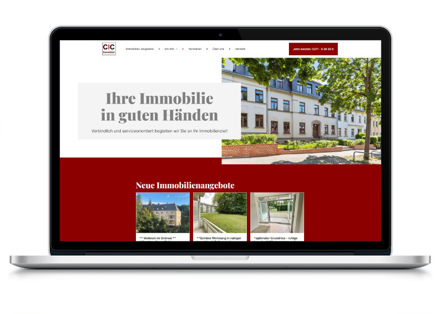 Immobilienmakler Webseite