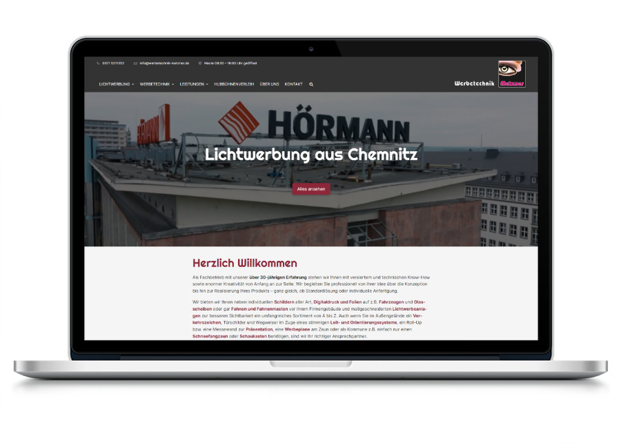 Werbetechnik Metzner Webseite