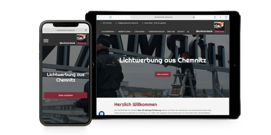 Werbetechnik Metzner Webseite