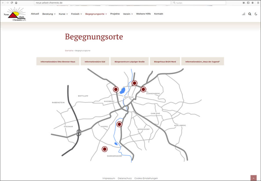 Vorschau auf die Webseite von Neue Arbeit Chemnitz e.V.