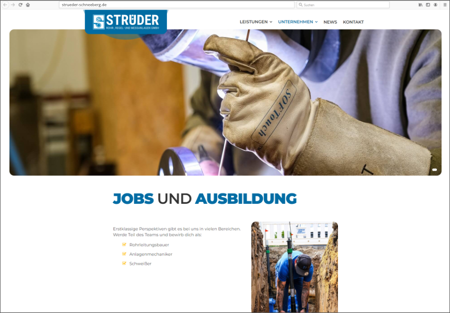 vorschau auf die Webseite von Strüder GmbH